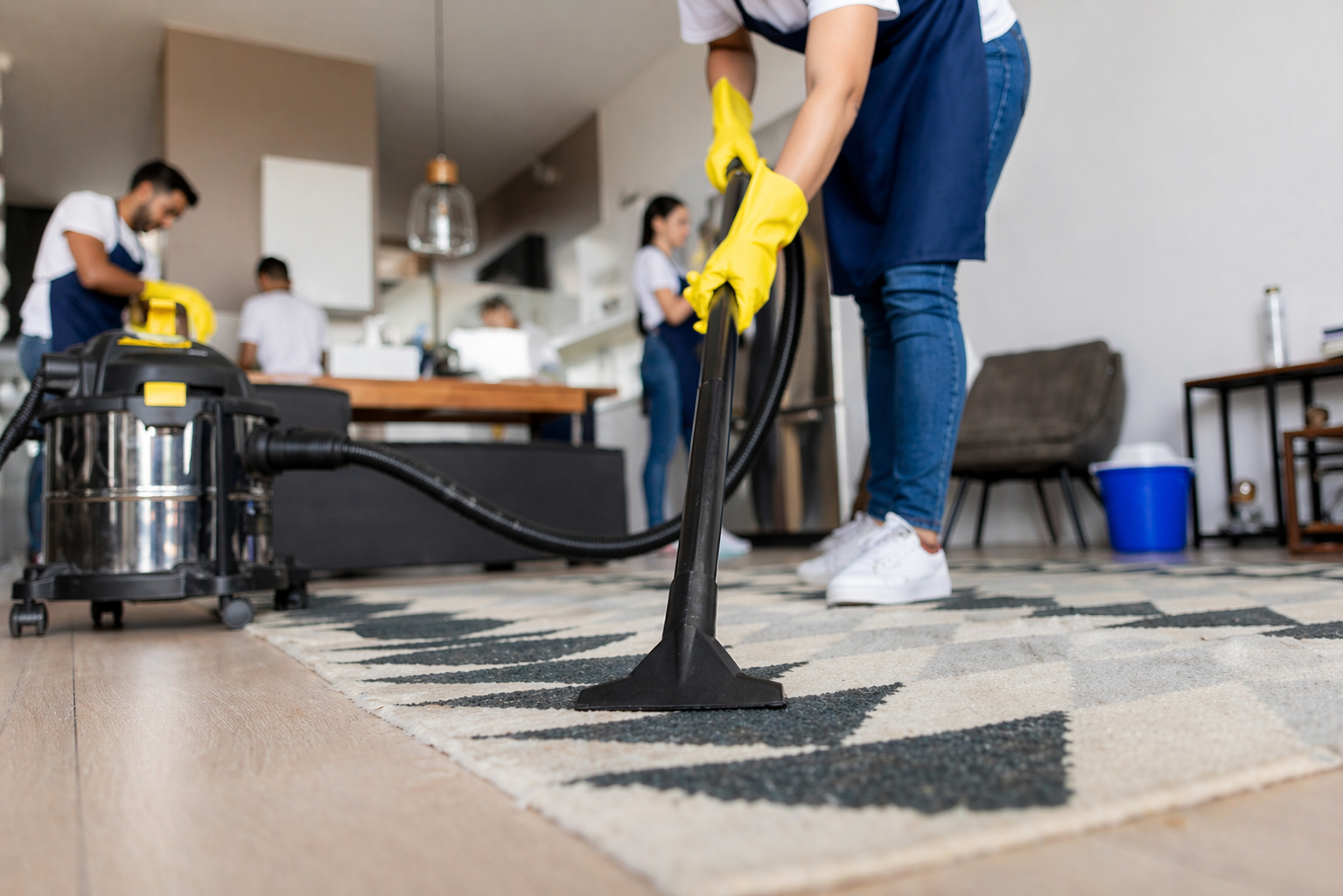 Cleaner at work